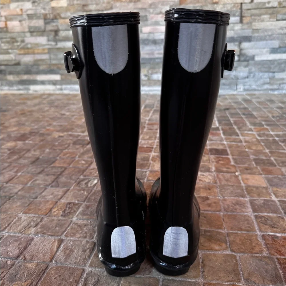 Hunter black rain boots